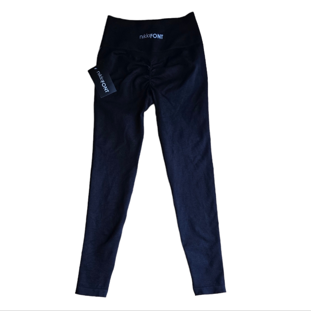 NikkiFONT High Waist Women's Black Leggings Size S